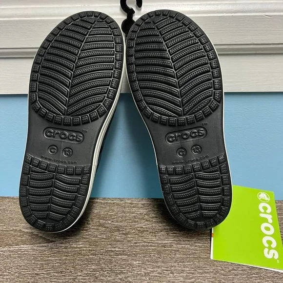 Crocs Kids Black/White Bump It Toddler Sz 13 NWT - Picture 3 of 5